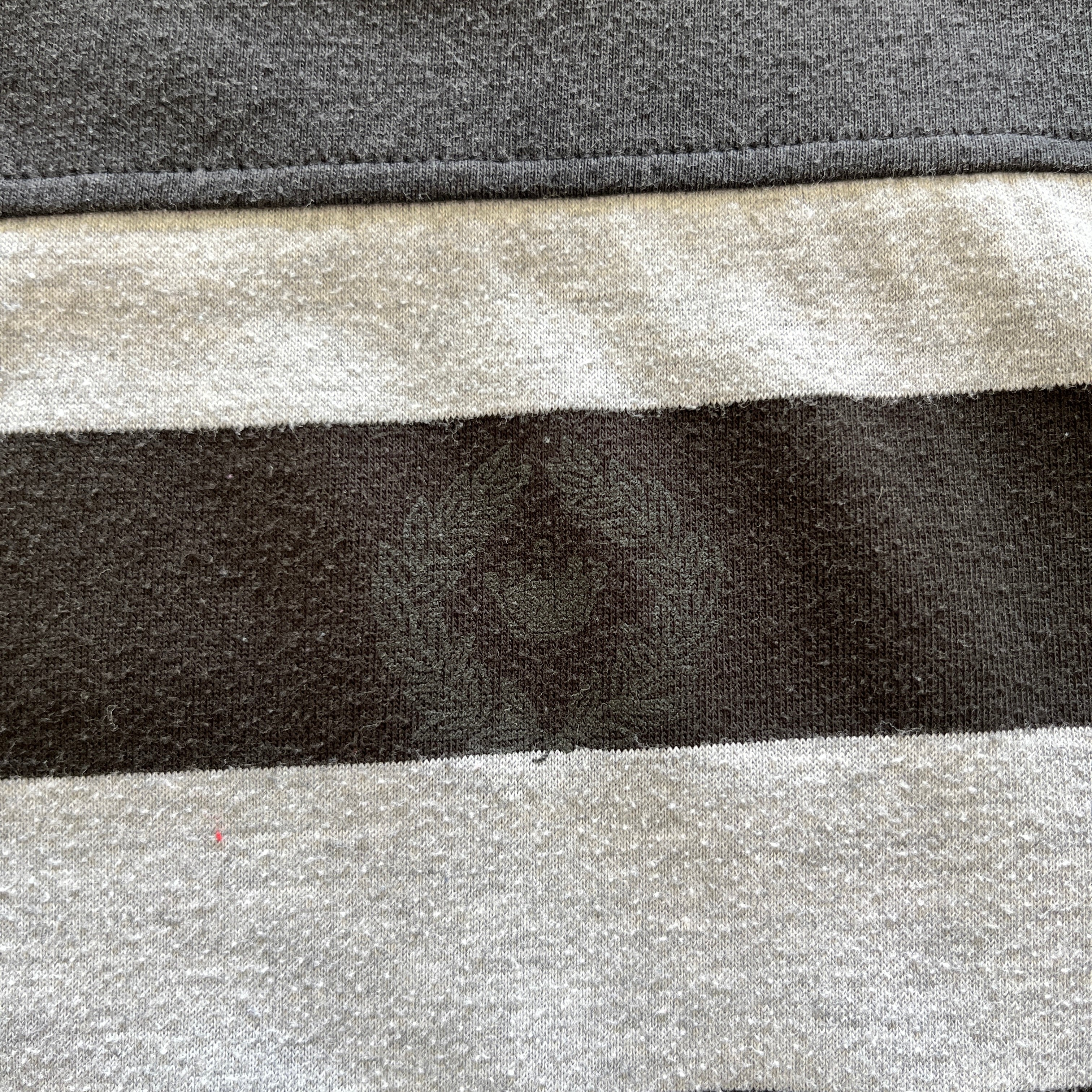 1980s Black and Gray Striped T-Shirt