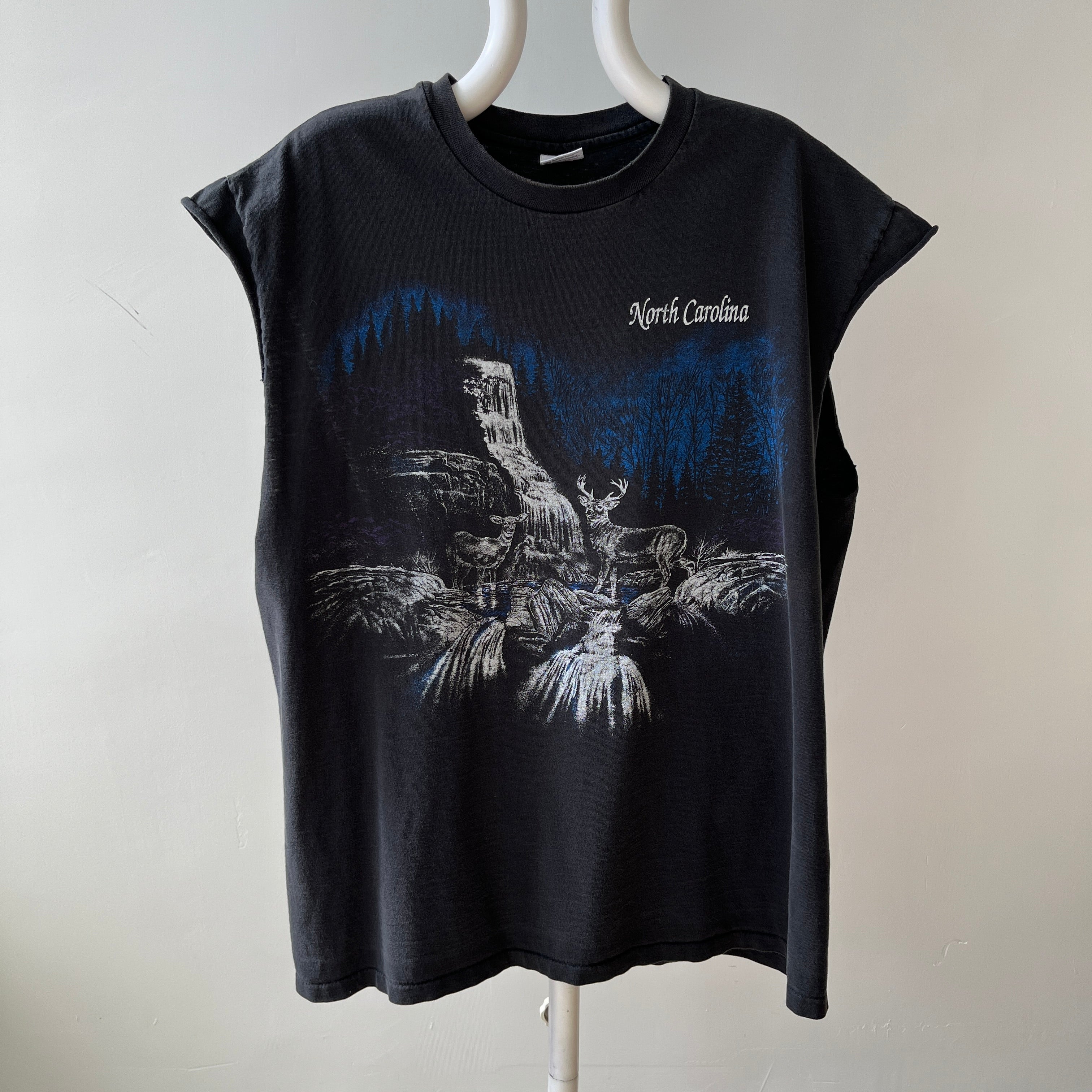 1990s North Carolina Cut Sleeve Animal Tank - 100% Cotton