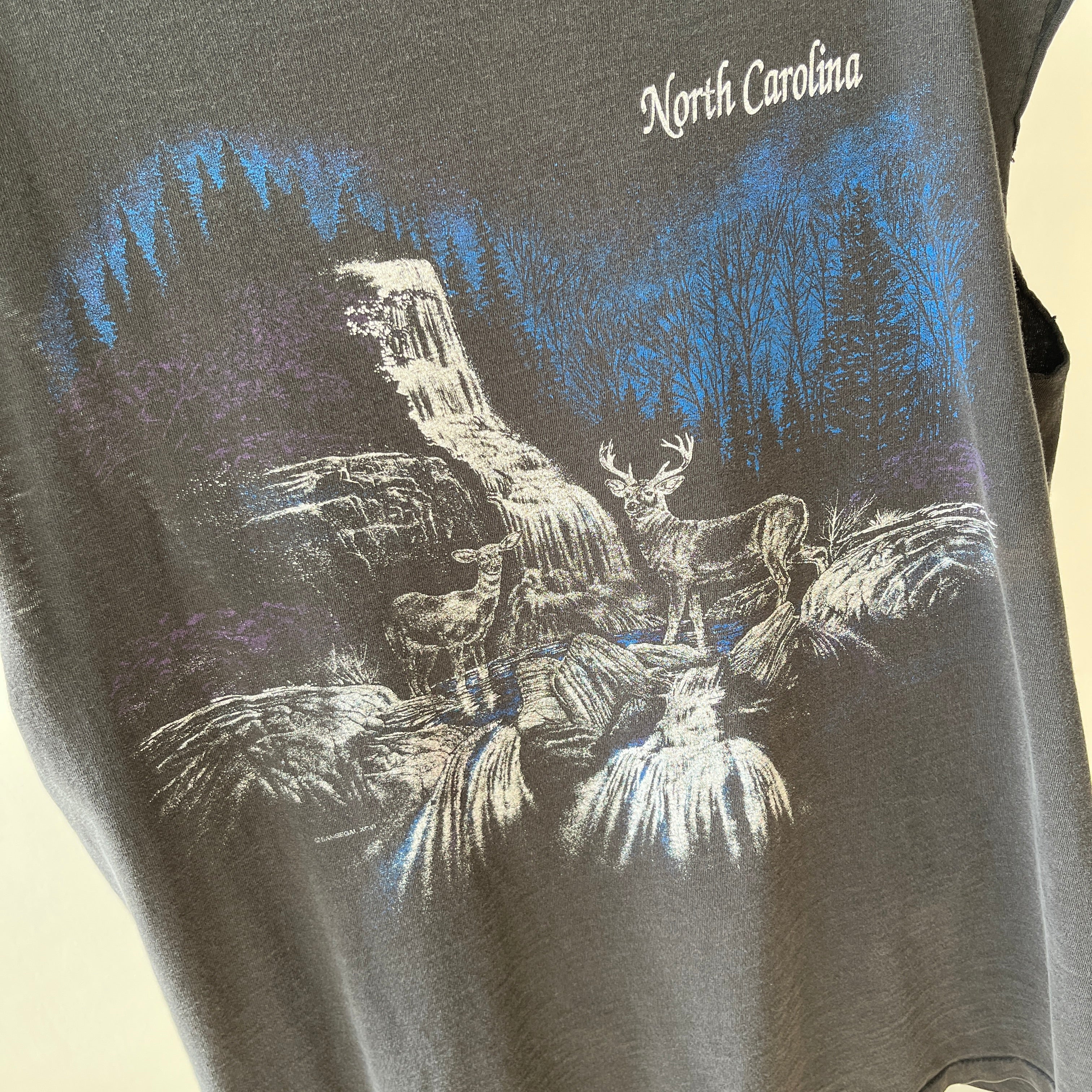 1990s North Carolina Cut Sleeve Animal Tank - 100% Cotton