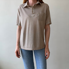 1970s/80s Striped Polo Style T-Shirt - Pull