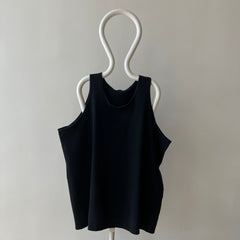1990s Blank Black Tank Top - XXL