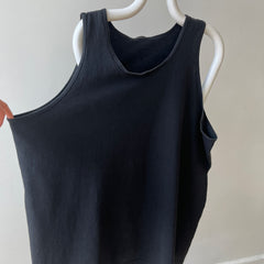 1990s Blank Black Tank Top - XXL