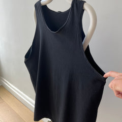 1990s Blank Black Tank Top - XXL