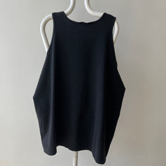 1990s Blank Black Tank Top - XXL
