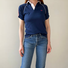 1970/80s Raglan Lacoste Polo with Shoulder Stripes - !!!!