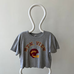 1980s USA Champion Cropped Mountain View Bruins Football T-Shirt