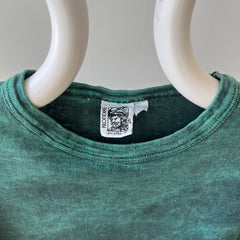1980s/90s Green and Black Acid Wash T-Shirt - Awesome Fit