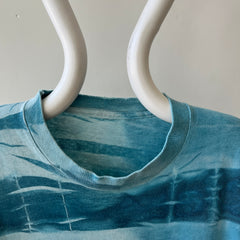 1990s Striped Tie Dye T-Shirt - !!!