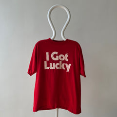 1980s I Got Lucky On A Harrah's Holiday T Shirt