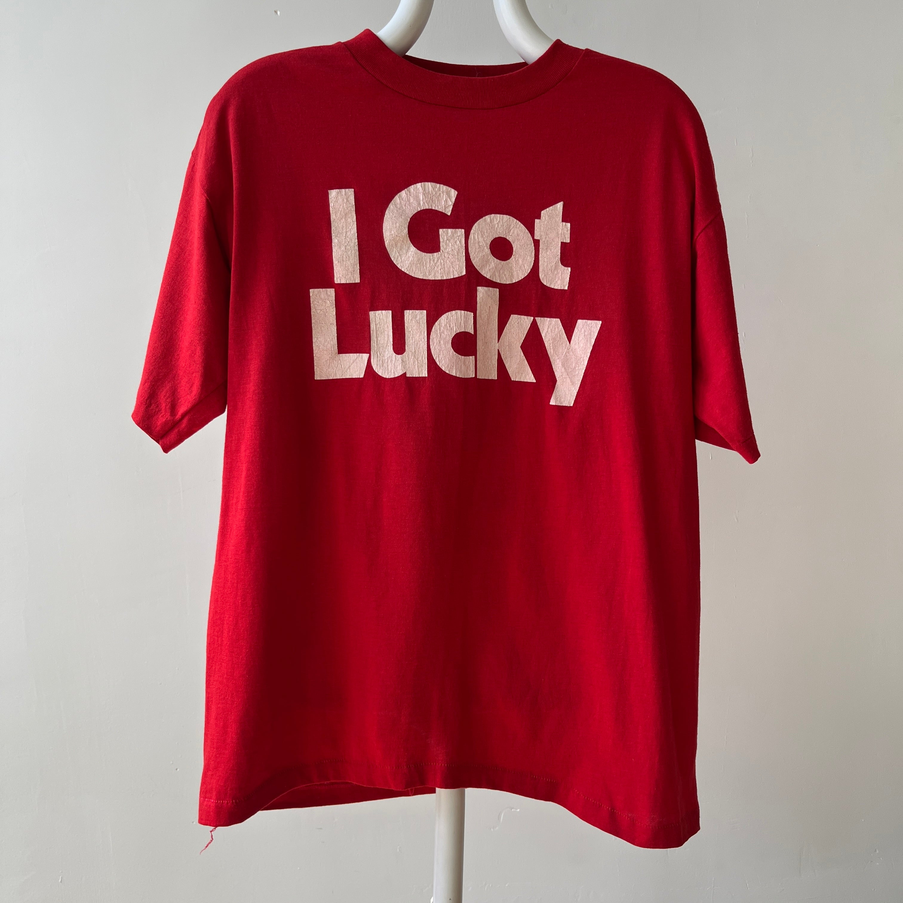 1980s I Got Lucky On A Harrah's Holiday T Shirt