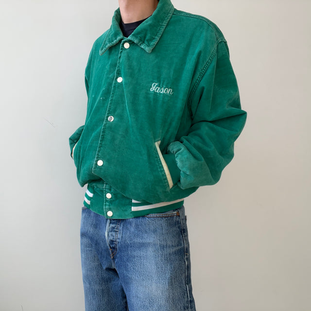 1970s/80s Copenhagen Knights Corduroy Varsity Bomber Jacket - THE BACKSIDE