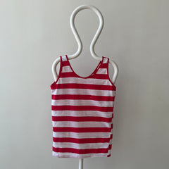 1980s Red and White Striped Tank Top - THIS IS GOOD