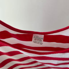 1980s Red and White Striped Tank Top - THIS IS GOOD