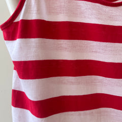 1980s Red and White Striped Tank Top - THIS IS GOOD