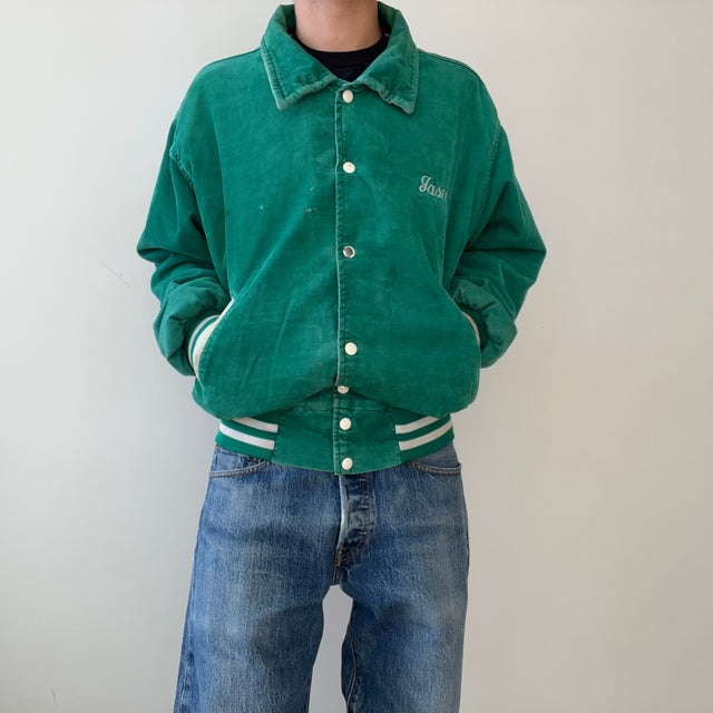 1970s/80s Copenhagen Knights Corduroy Varsity Bomber Jacket - THE BACKSIDE