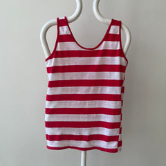 1980s Red and White Striped Tank Top - THIS IS GOOD