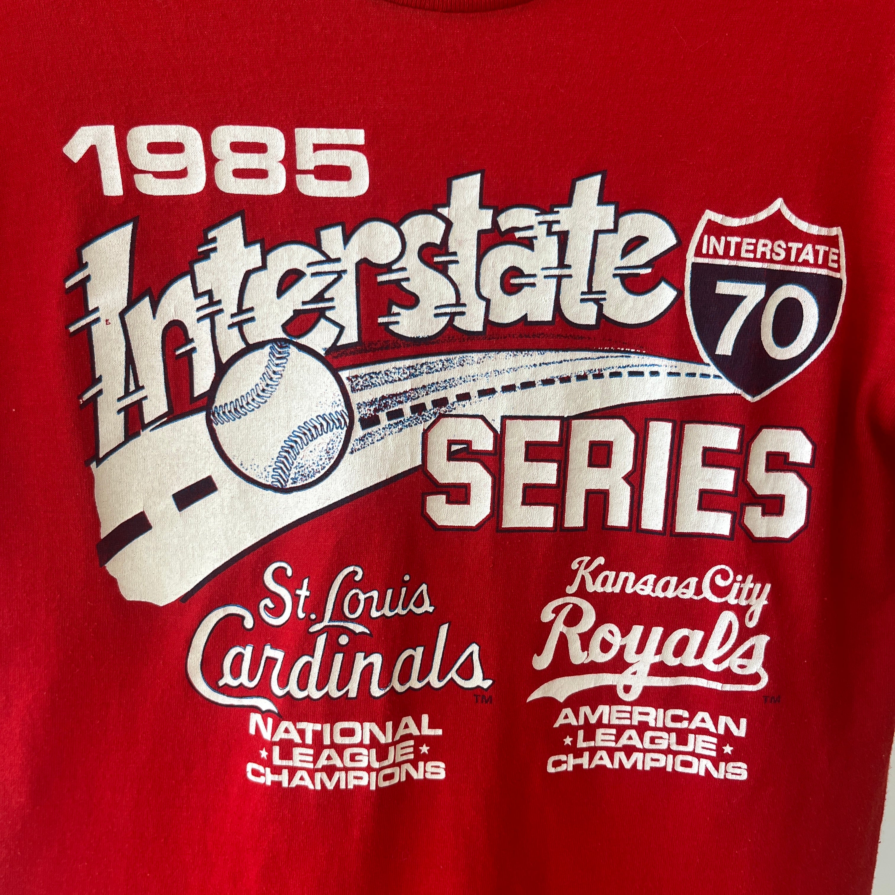 1985 Cardinals vs. Kansas City Royals - Interstate Series Baseball T-Shirt