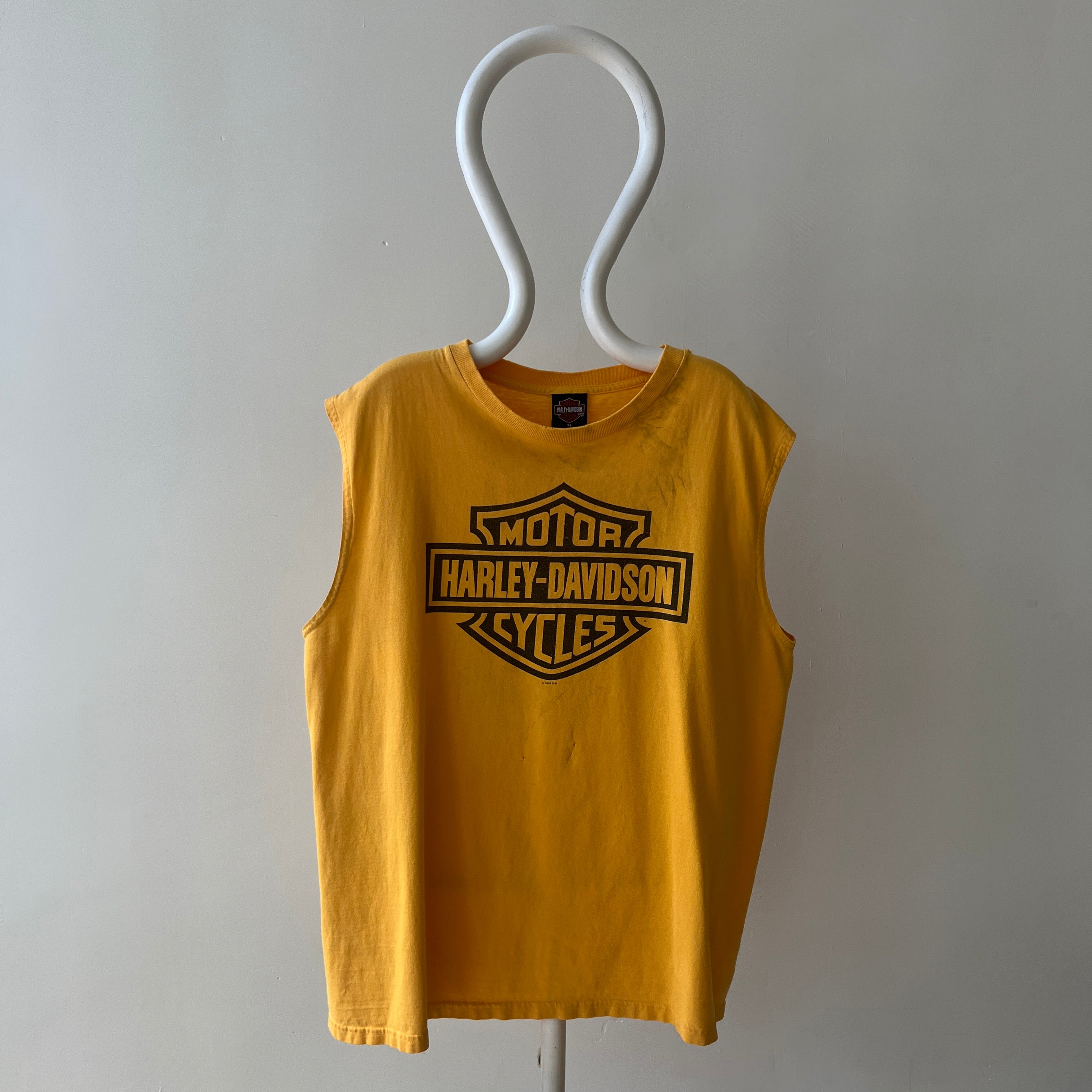 2005 Harley Davidson Cut Off Muscle Shirt - Thrashed with a Backside