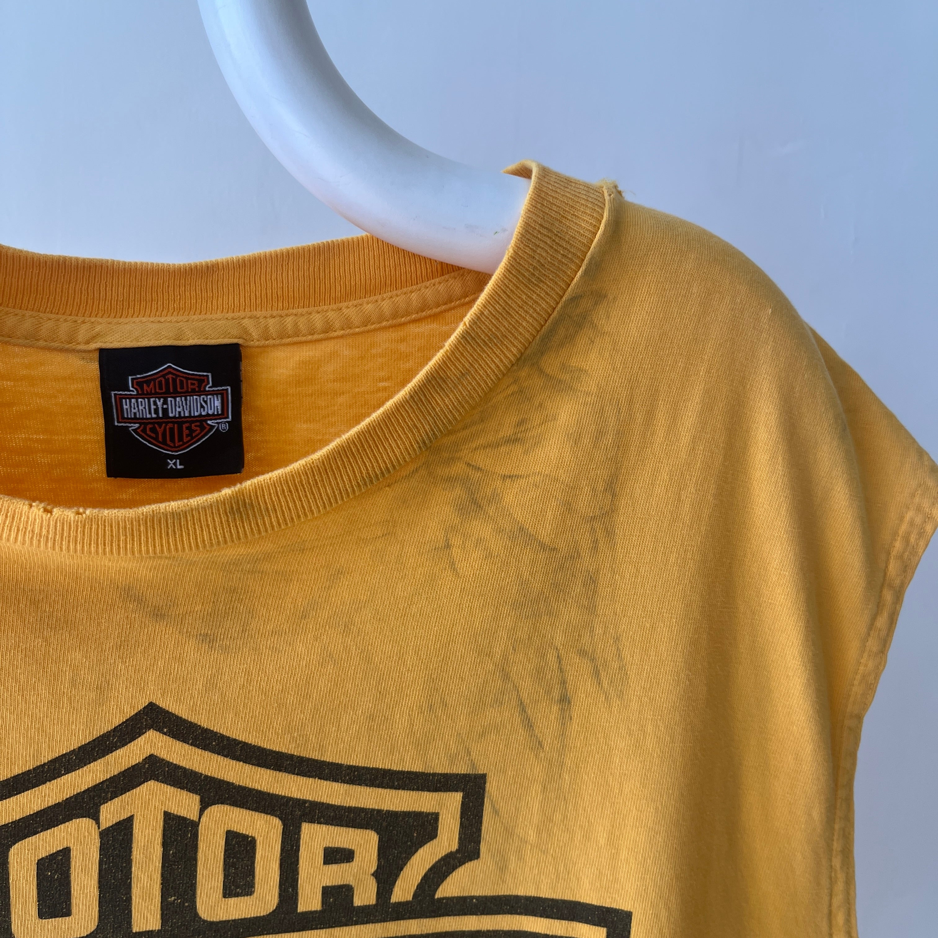 2005 Harley Davidson Cut Off Muscle Shirt - Thrashed with a Backside