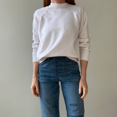 1980s Blank White/Cream Sweatshirt