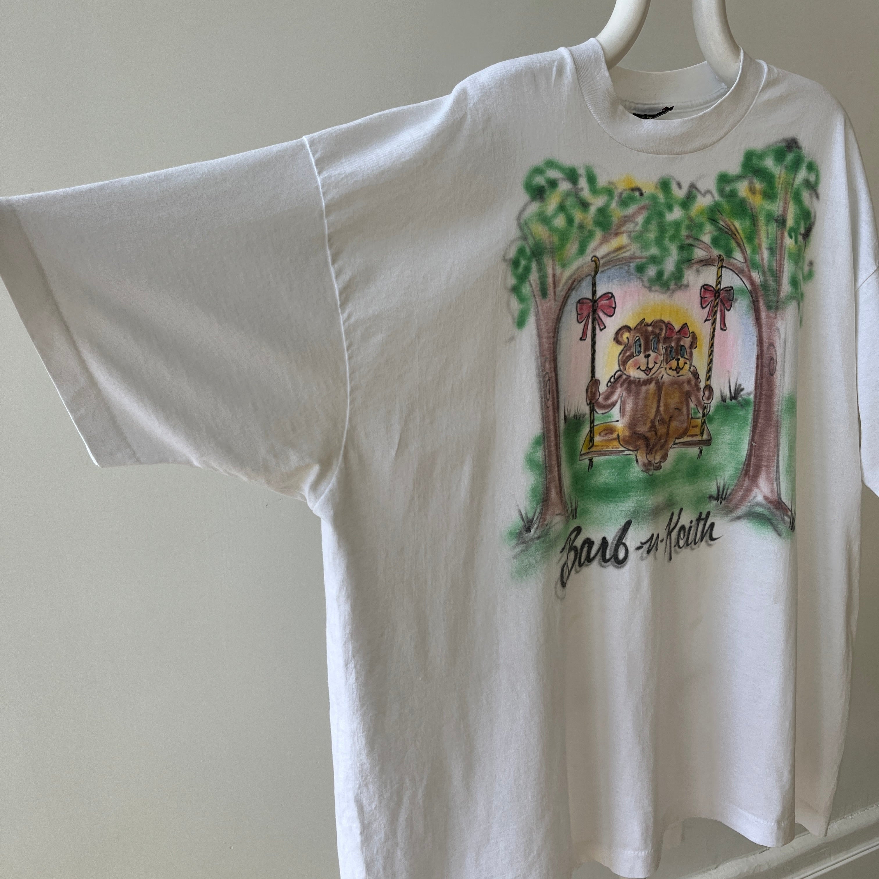 1990s Barb and Keith Airbrush T-Shirt - WOWZA