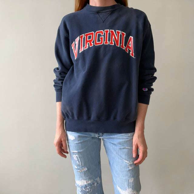 1980s University of Virginia USA Made Champion Sun Faded Sweatshirt
