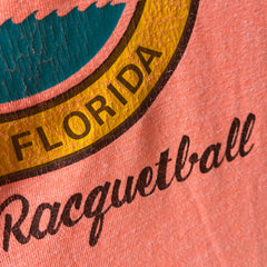 1970/80s Super Cool Judy Alvarez Club Tennis and Racquetball Ring T-Shirt - Backside too!