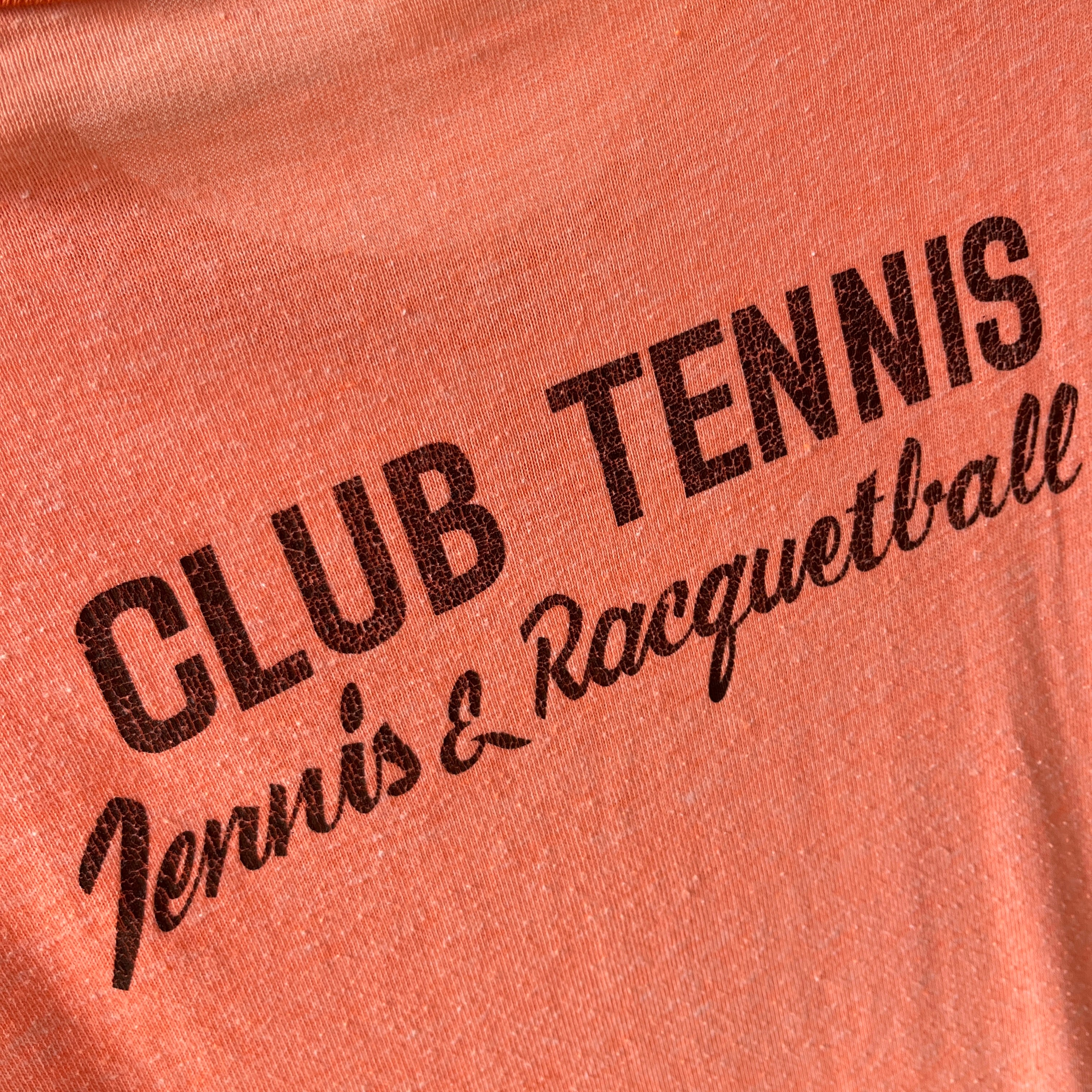 1970/80s Super Cool Judy Alvarez Club Tennis and Racquetball Ring T-Shirt - Backside too!