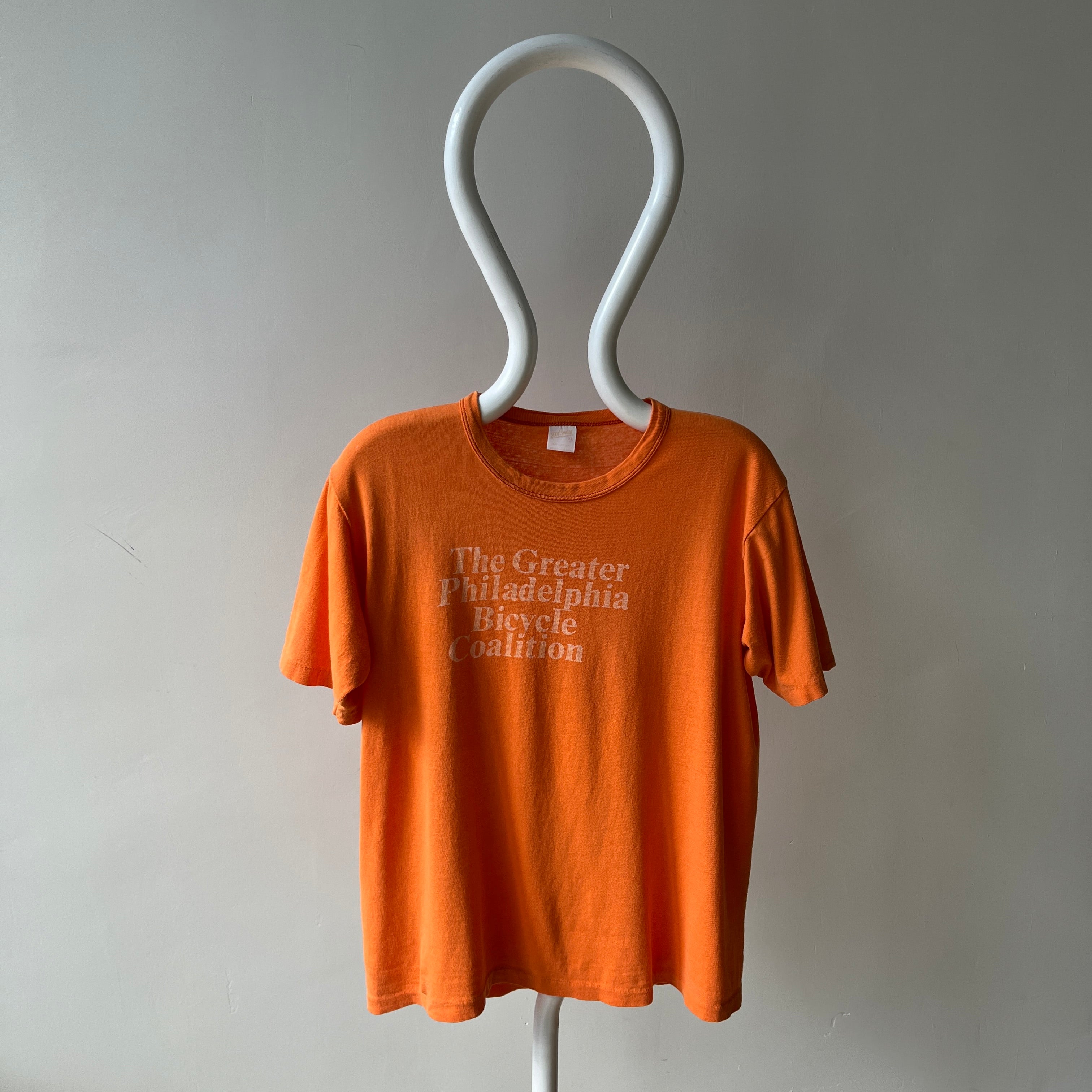 1970s The Greater Philadelphia Bicycle Coalition Soft Cotton T-Shirt