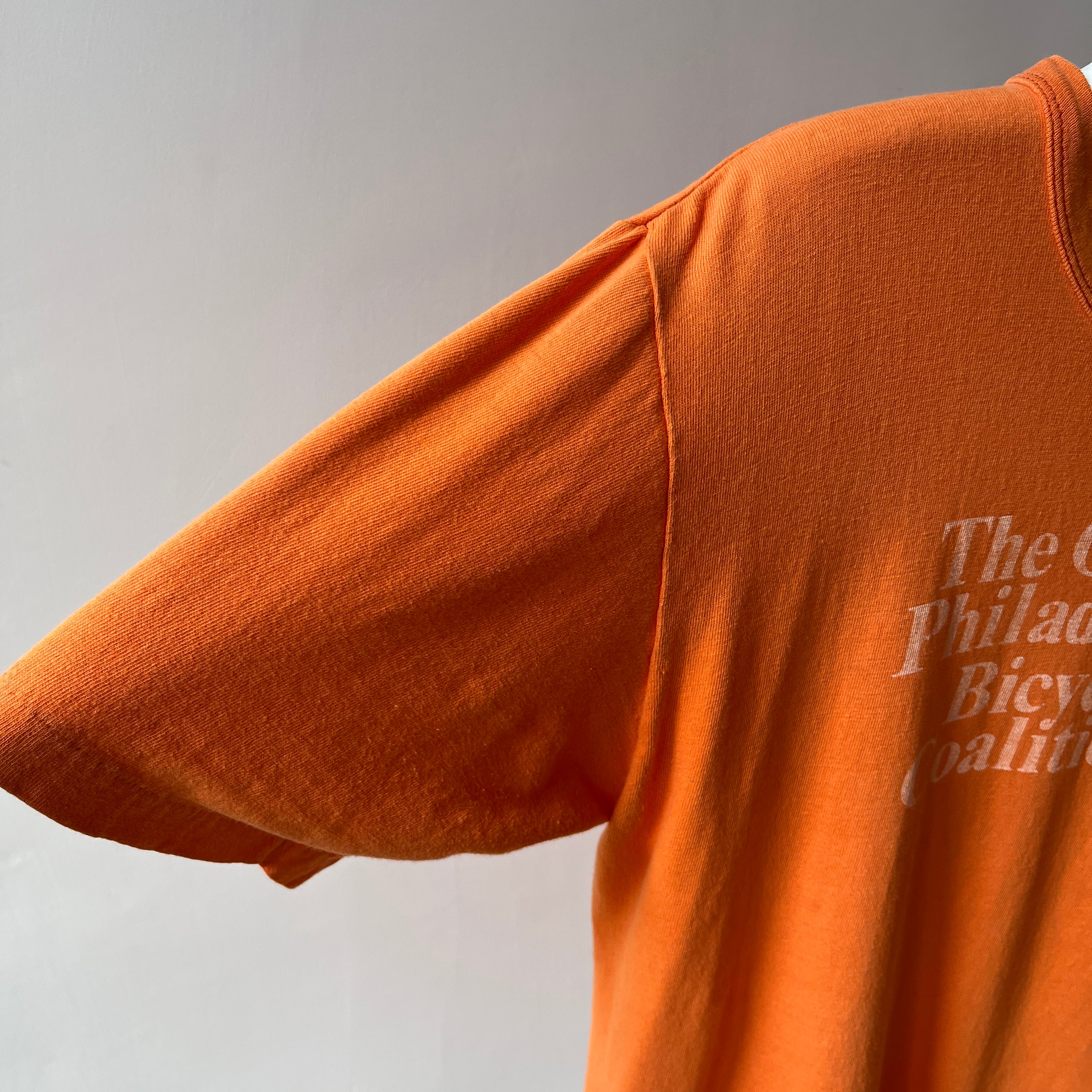 1970s The Greater Philadelphia Bicycle Coalition Soft Cotton T-Shirt