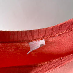 1980s Creamsicle Orange Thinned Out Tattered and Worn Raglan Sweatshirt