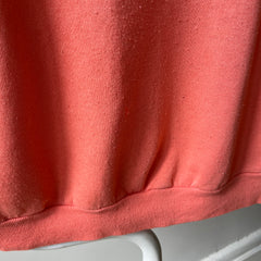 1980s Creamsicle Orange Thinned Out Tattered and Worn Raglan Sweatshirt