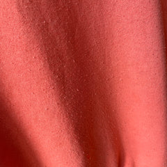 1980s Creamsicle Orange Thinned Out Tattered and Worn Raglan Sweatshirt