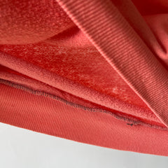 1980s Creamsicle Orange Thinned Out Tattered and Worn Raglan Sweatshirt