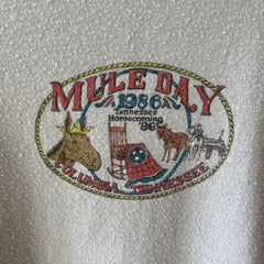 1986 Mule Day Tennessee Homecoming T-Shirt - THE BACKSIDE