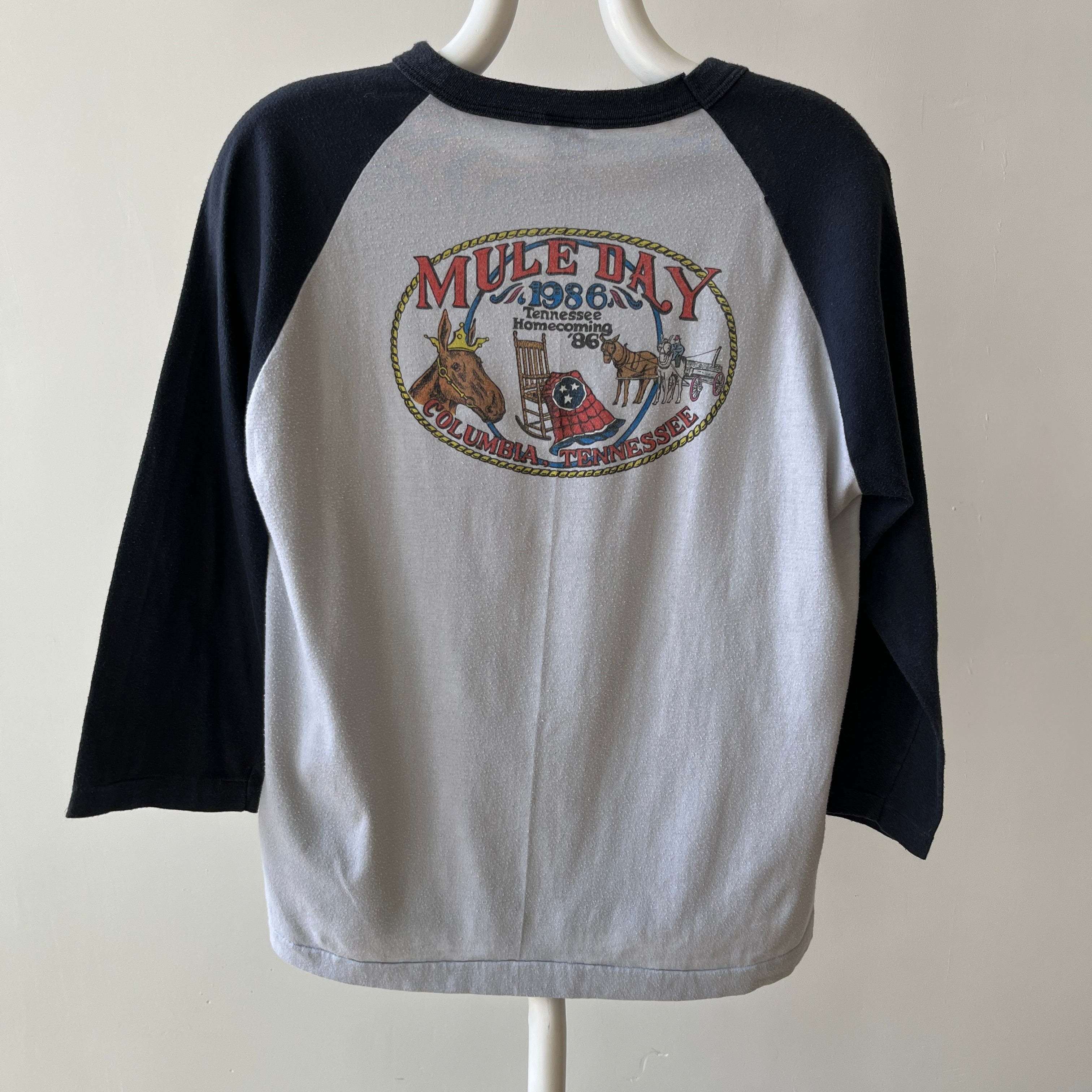 1986 Mule Day Tennessee Homecoming T-Shirt - THE BACKSIDE