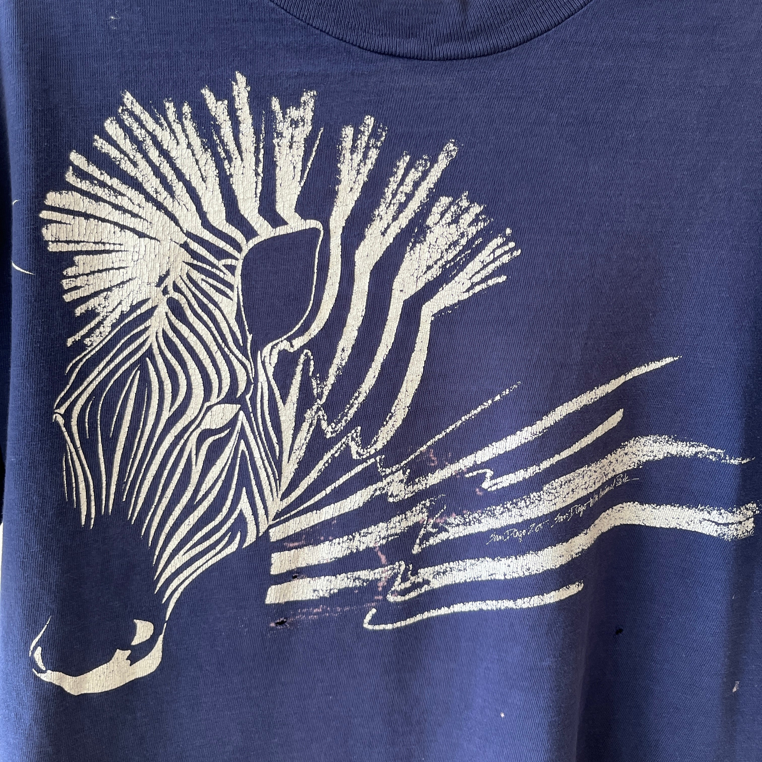 1980s/90s Zebra San Diego Zoo T-Shirt- Personal Collection Piece
