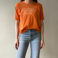 1970s The Greater Philadelphia Bicycle Coalition Soft Cotton T-Shirt