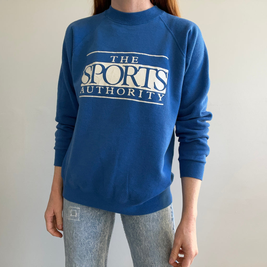 1990s Front and Back The Sports Authority Sweatshirt – Red