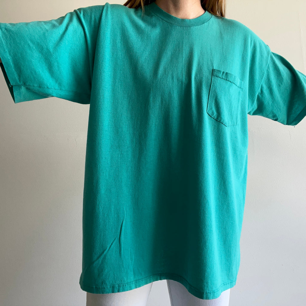 1990s Hot Pink Oversized Pocket T-Shirt by BVD – Red Vintage Co