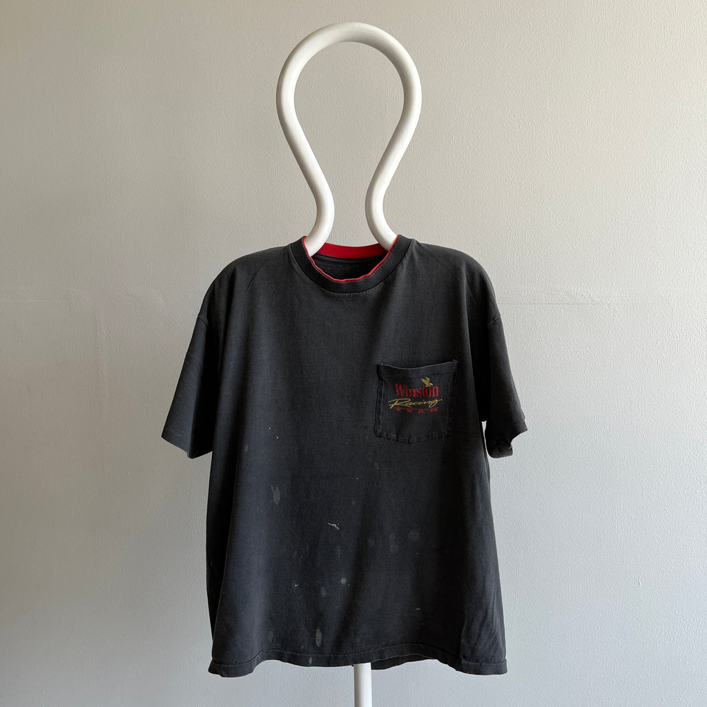 1990s Super Stained Winston Racing Pocket T-Shirt – Red Vintage Co