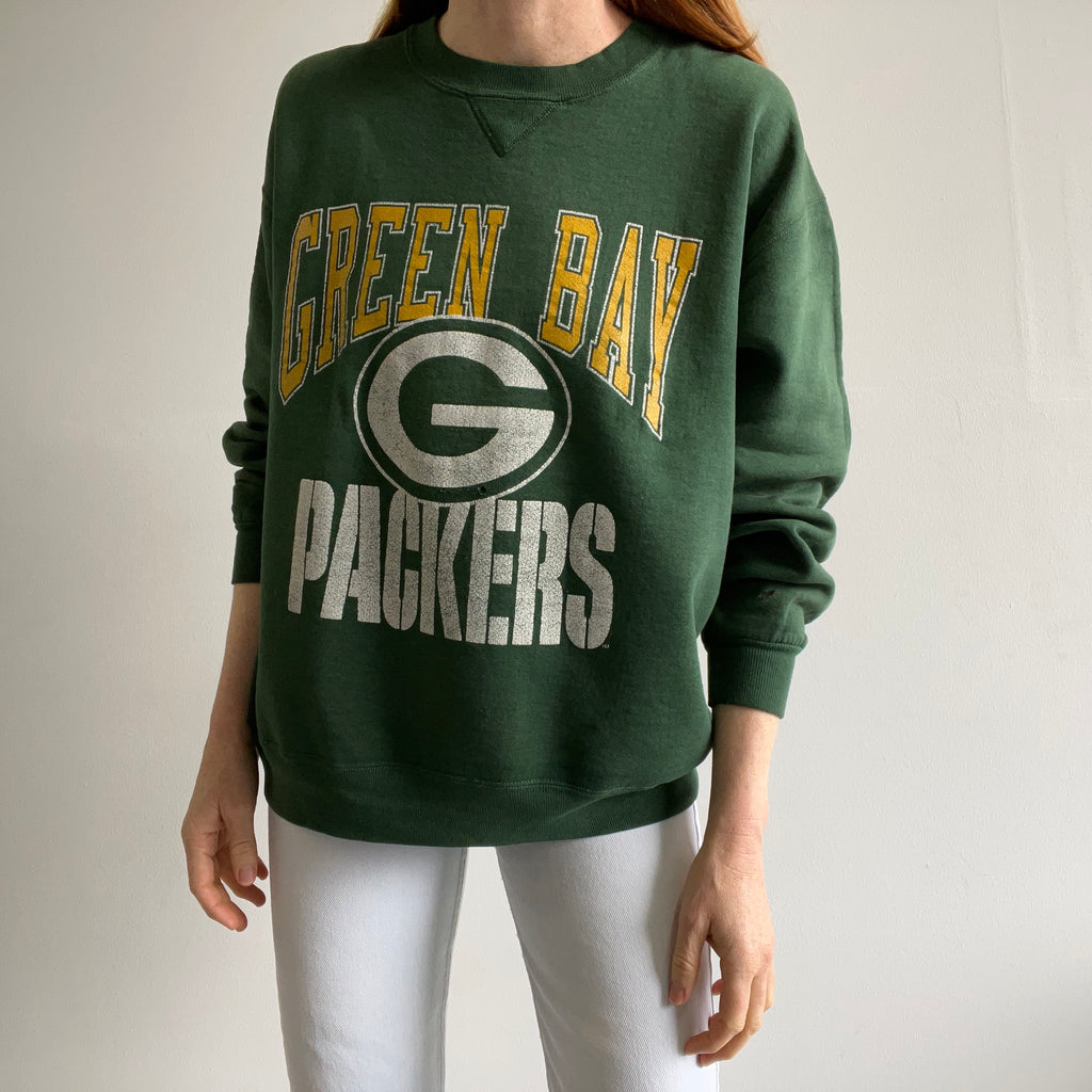 1980/90s Green Bay Packers Single V Sweatshirt – Red Vintage Co