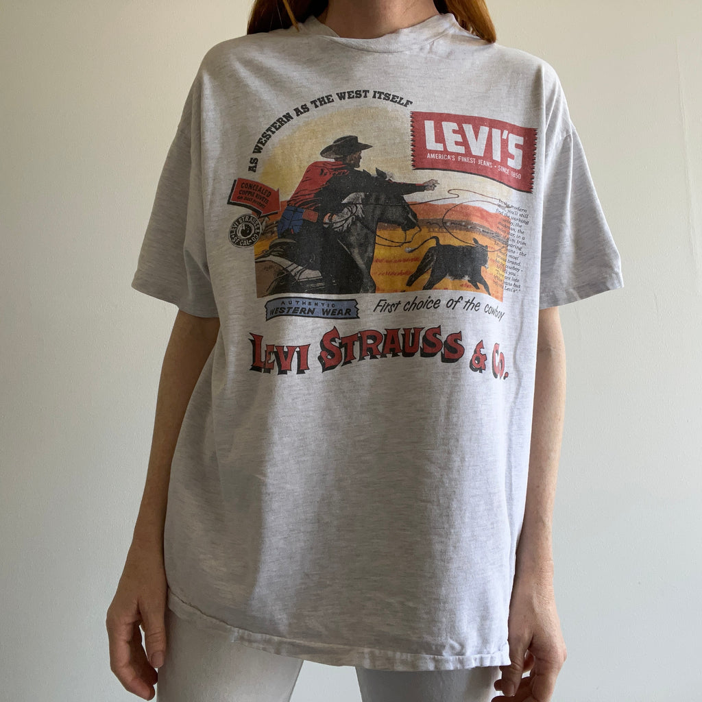 Mainstream Taxpayer se 1980/90s Levi's USA MADE Graphic T-Shirt – Red Vintage Co