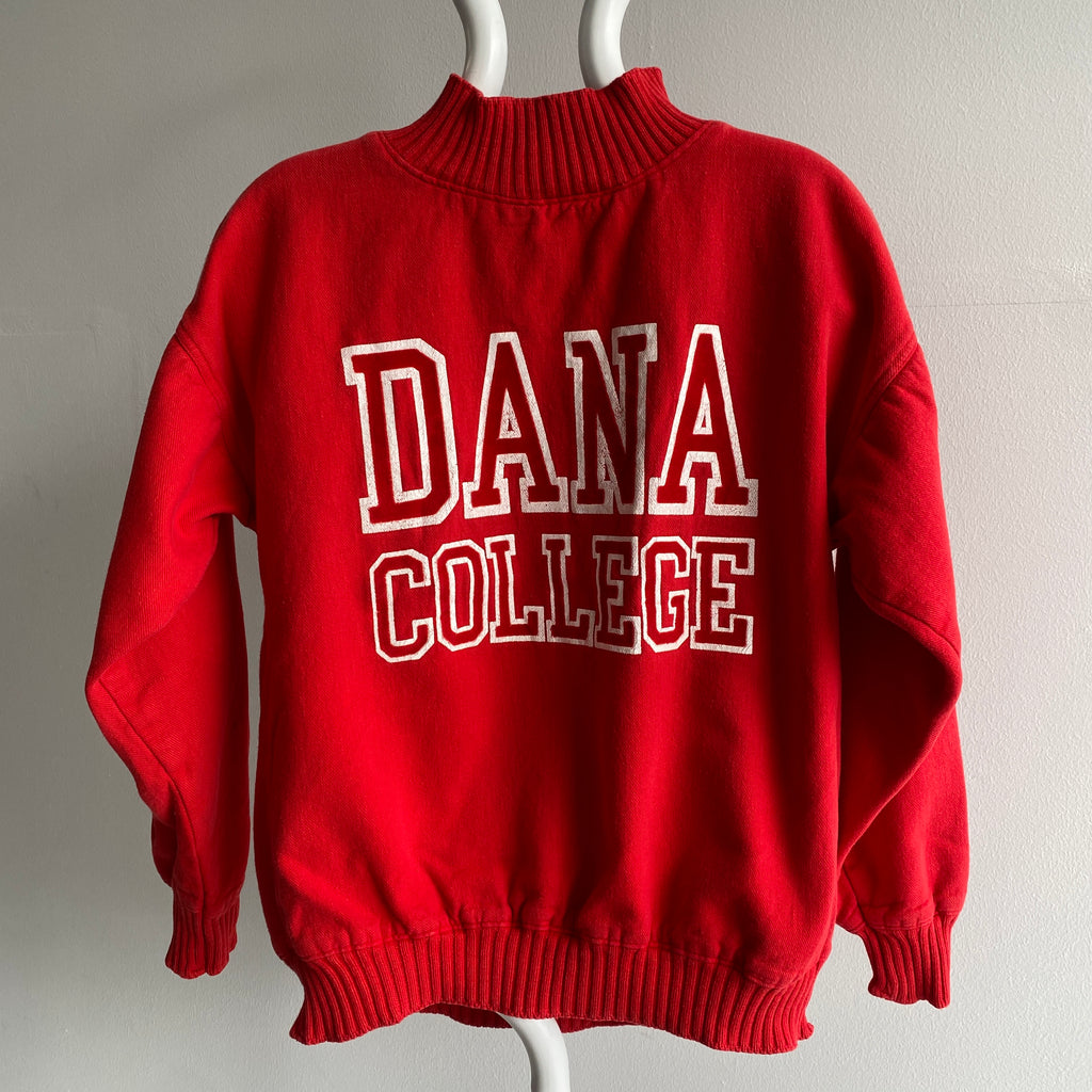 1980/90s Jansport Dana College Mock Neck Lightweight Structured Sweatshirt