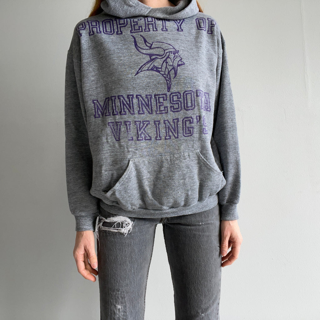 1970s Minnesota Vikings Hoodie by Russell Brand - OMG! – Red