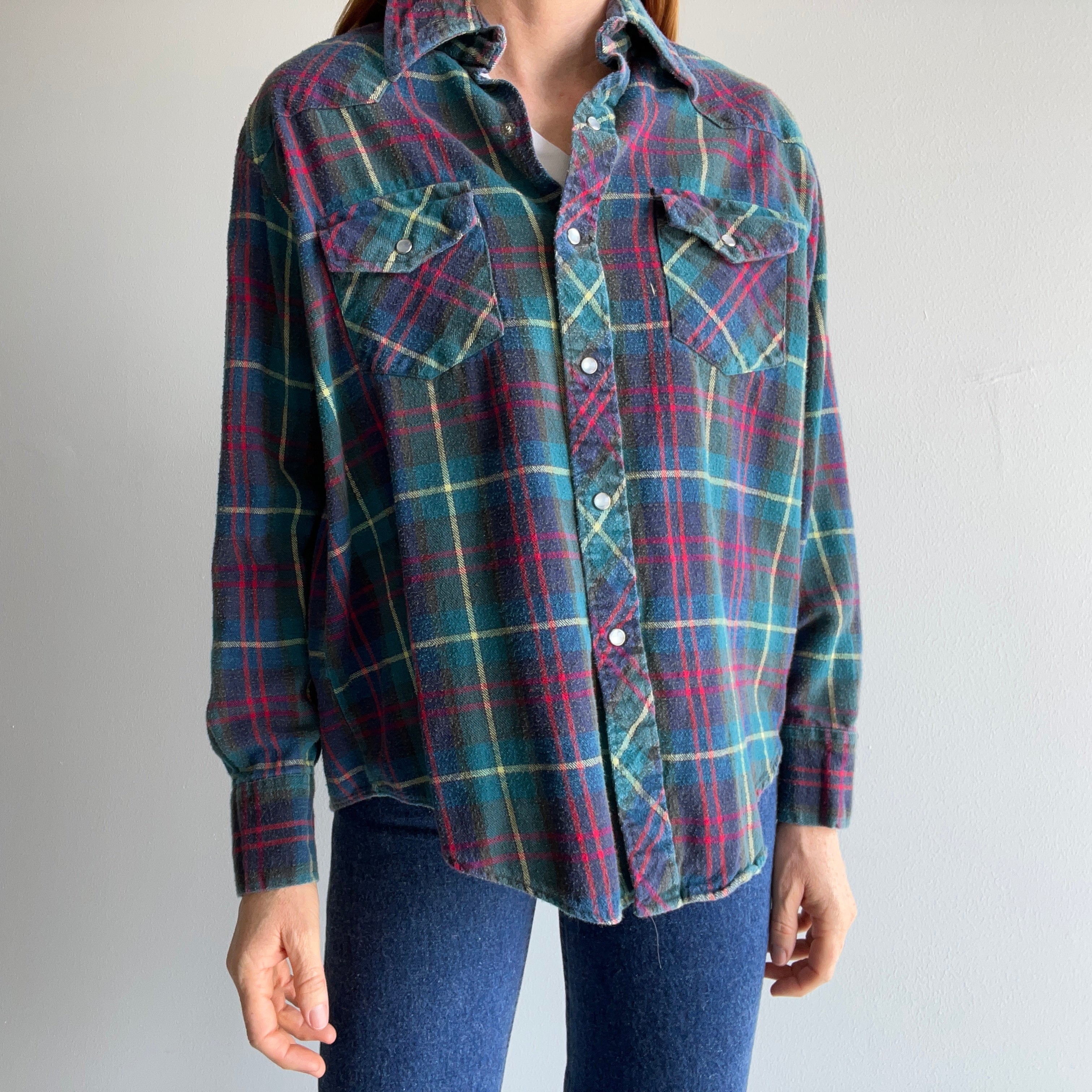 1980s Lariat Cotton Cowboy Flannel - So Cool!