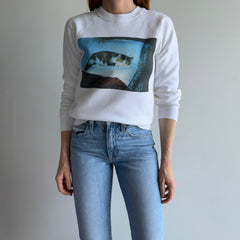 1980s A photo of someone's cat sweatshirt