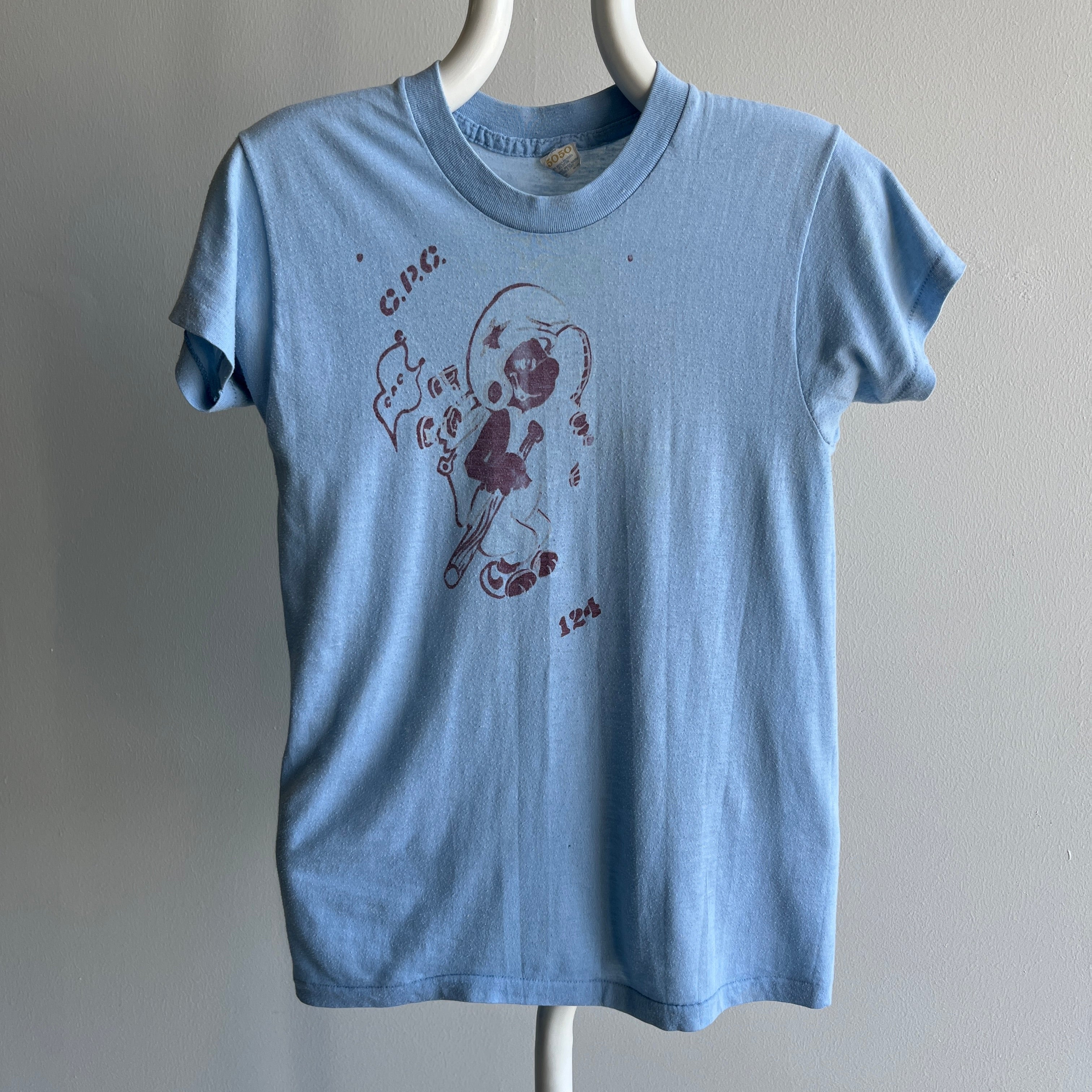 1970/80s DIY Sharpie Smurf T-Shirt