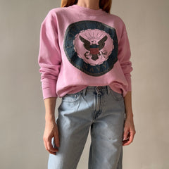 1990s United States Navy Re-Dyed Pink Sweatshirt