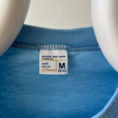 1970s Blank Baby Blue Muscle T-Shirt - Medium Weight